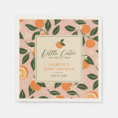 リトルかわいこちゃんオレンジシトラスベビーシャワー スタンダードカクテルナプキン (正面)