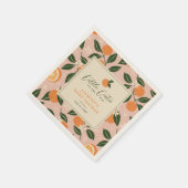 リトルかわいこちゃんオレンジシトラスベビーシャワー スタンダードカクテルナプキン (角)