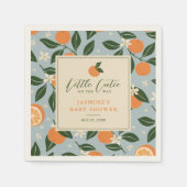 リトルかわいこちゃんオレンジシトラスベビーシャワー スタンダードカクテルナプキン (正面)