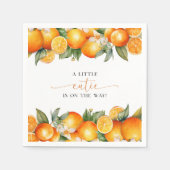 リトルかわいこちゃんオレンジシトラスベビーシャワー スタンダードカクテルナプキン (正面)