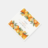 リトルかわいこちゃんオレンジシトラスベビーシャワー スタンダードカクテルナプキン (角)