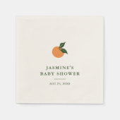 リトルかわいこちゃんオレンジシトラスベビーシャワー スタンダードカクテルナプキン (正面)