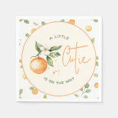 リトルかわいこちゃんオレンジシトラスベビーシャワー スタンダードカクテルナプキン (正面)