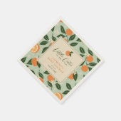 リトルかわいこちゃんオレンジシトラスベビーシャワー スタンダードカクテルナプキン (角)