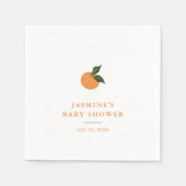 リトルかわいこちゃんオレンジシトラスベビーシャワー スタンダードカクテルナプキン (正面)