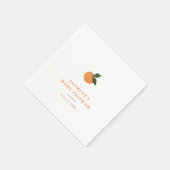 リトルかわいこちゃんオレンジシトラスベビーシャワー スタンダードカクテルナプキン (角)