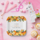 リトルかわいこちゃんオレンジシトラスベビーシャワー ペーパープレート (パーティー)