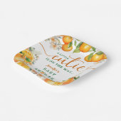 リトルかわいこちゃんオレンジシトラスベビーシャワー ペーパープレート (傾斜あり)