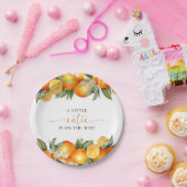 リトルかわいこちゃんオレンジシトラスベビーシャワー ペーパープレート (パーティー)