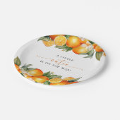リトルかわいこちゃんオレンジシトラスベビーシャワー ペーパープレート (アングル)