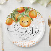 リトルかわいこちゃんオレンジシトラスベビーシャワー ペーパープレート
