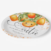 リトルかわいこちゃんオレンジシトラスベビーシャワー ペーパープレート (アングル)