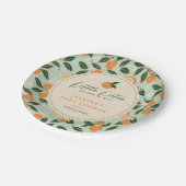 リトルかわいこちゃんオレンジシトラスベビーシャワー ペーパープレート (アングル)
