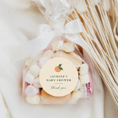 リトルかわいこちゃんオレンジシトラスベビーシャワー ラウンドシール