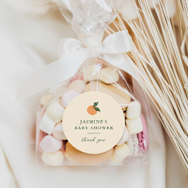 リトルかわいこちゃんオレンジシトラスベビーシャワー ラウンドシール