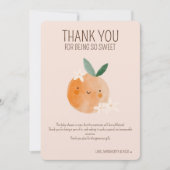 リトルかわいこちゃんオレンジシトラスボタニカルベビーブシャワー サンキューカード (正面)