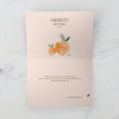 リトルかわいこちゃんオレンジシトラスボタニカルベビーブシャワー サンキューカード (内部)