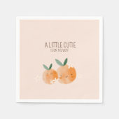 リトルかわいこちゃんオレンジシトラスボタニカルベビーブシャワー スタンダードカクテルナプキン (正面)