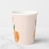 リトルかわいこちゃんオレンジシトラスボタニカルベビーブシャワー 紙コップ (右)