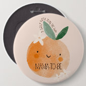 リトルかわいこちゃんオレンジシトラスボタニカルベビーブシャワー 缶バッジ (正面&裏面)