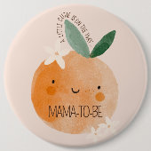 リトルかわいこちゃんオレンジシトラスボタニカルベビーブシャワー 缶バッジ (正面)