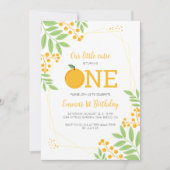 リトルかわいこちゃんオレンジシトラス1st誕生日パーティー 招待状 (正面)