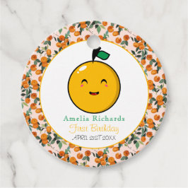 リトルかわいこちゃんオレンジシトラス1st誕生日 フェイバータグ