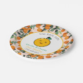 リトルかわいこちゃんオレンジシトラス1st誕生日 ペーパープレート (アングル)