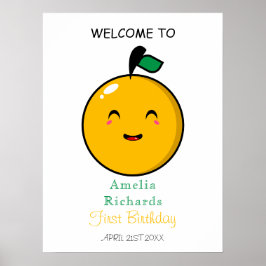リトルかわいこちゃんオレンジシトラス1st誕生日 ポスター