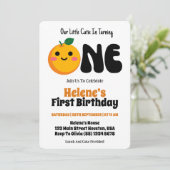 リトルかわいこちゃんオレンジシトラス1st誕生日 招待状 (スタンド正面)