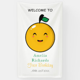 リトルかわいこちゃんオレンジシトラス1st誕生日 横断幕