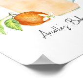 リトルかわいこちゃんオレンジスムージー赤ちゃんシャワーへようこそ ポスター (角)