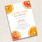 リトルかわいこちゃんオレンジスライスガールベビーシャワー 招待状