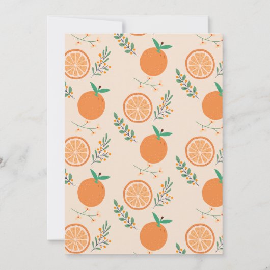 リトルかわいこちゃんオレンジテーマファースト誕生日 招待状 (裏面)