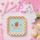 リトルかわいこちゃんオレンジニュートラル紙プレート ペーパープレート (パーティー)