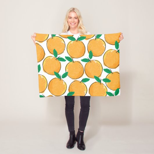 リトルかわいこちゃんオレンジパターンベビーブランケット フリースブランケット (インサイチュ)