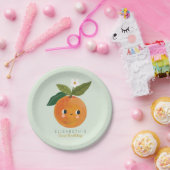 リトルかわいこちゃんオレンジファースト誕生日 ペーパープレート (パーティー)