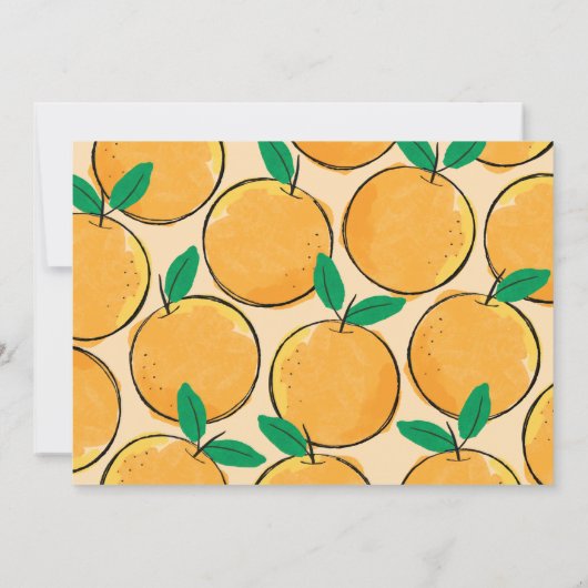 リトルかわいこちゃんオレンジフォトファースト誕生日 招待状 (裏面)