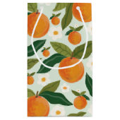 リトルかわいこちゃんオレンジフラワーズ誕生日 スモールペーパーバッグ (裏面)