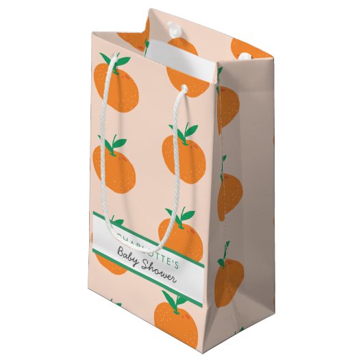 リトルかわいこちゃんオレンジベイビーシャワースモール抱き枕 スモールペーパーバッグ (正面アングル)
