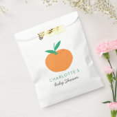 リトルかわいこちゃんオレンジベイビーシャワーフェイバーバッグ フェイバーバッグ (封をした状態)