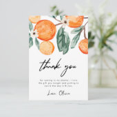 リトルかわいこちゃんオレンジベビーシャワーサンキューカード サンキューカード (スタンド正面)