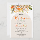 リトルかわいこちゃんオレンジベビーシャワーシトラスタンジェリーヌ 招待状 (正面)