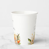 リトルかわいこちゃんオレンジベビーシャワーシトラス 紙コップ (左)