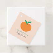 リトルかわいこちゃんオレンジベビーシャワーメッセージカード フェイバータグ (インサイチュ)