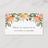 リトルかわいこちゃんオレンジベビーシャワーレジストリ エンクロージャーカード (正面)