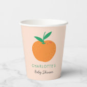 リトルかわいこちゃんオレンジベビーシャワー紙カップ 紙コップ (裏面)