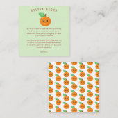 リトルかわいこちゃんオレンジベビーシャワー エンクロージャーカード (正面/裏面)