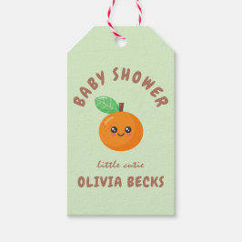 リトルかわいこちゃんオレンジベビーシャワー ギフトタグ