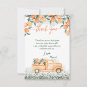 リトルかわいこちゃんオレンジベビーシャワー サンキューカード (正面)